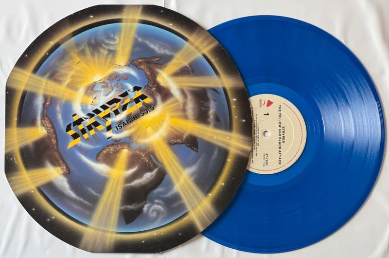 STRYPER: The Yellow And Black Attack USED LP/blue vinyl