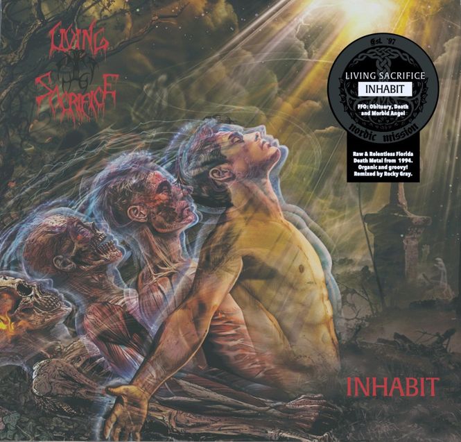 LIVING SACRIFICE: Inhabit (remixed) LP/orange-black swirl vinyl